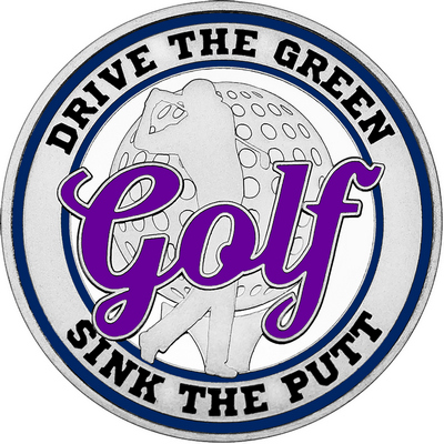 Purple "Golf" with Navy Blue Outer Circular Borders